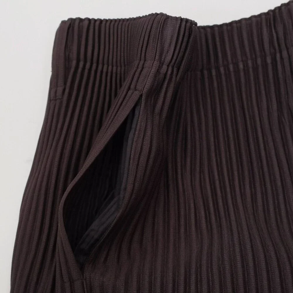 Issey Miyake Homme Plisse 2 / Medium shorts cropped pants matte black w/pockets - Picture 8 of 11